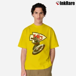 Men’s Captain America Kansas City Chiefs NFL Classic T-Shirt in yellow | Soft, Breathable Everyday Wear
