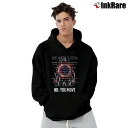 Men’s Captain America No You Move Quote Pullover Hoodie in black | Cozy, Durable, Modern Fit