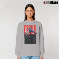 Women’s Captain America Patriot Day Fight Terror Relaxed Sweatshirt in sport grey | Soft, Laid-Back Vibe