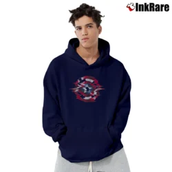 Men’s Captain America Shield Glitch Graphic Pullover Hoodie in navy | Cozy, Durable, Modern Fit