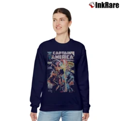 Women’s Captain America Vs Wolverine Comic Relaxed Sweatshirt in navy | Soft, Laid-Back Vibe