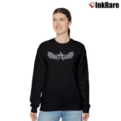 Women’s Captain America Winter Soldier Suit Marvel Relaxed Sweatshirt in black | Soft, Laid-Back Vibe