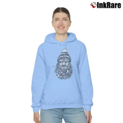 Women’s Captain Bird Beard Meridian Line Cozy Hoodie in light blue | Warm, Structured, Stylish