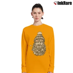 Women’s Captain Bird Beard Meridian Line Long-Sleeve Top in orange | Sleek, Versatile, All-Season