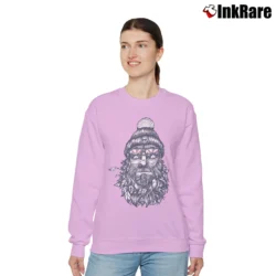 Women’s Captain Bird Beard Meridian Line Relaxed Sweatshirt in light pink | Soft, Laid-Back Vibe