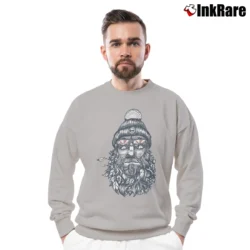 Men’s Captain Bird Beard Meridian Line Crewneck Sweatshirt in sport grey | Cozy Fabric, Clean Style