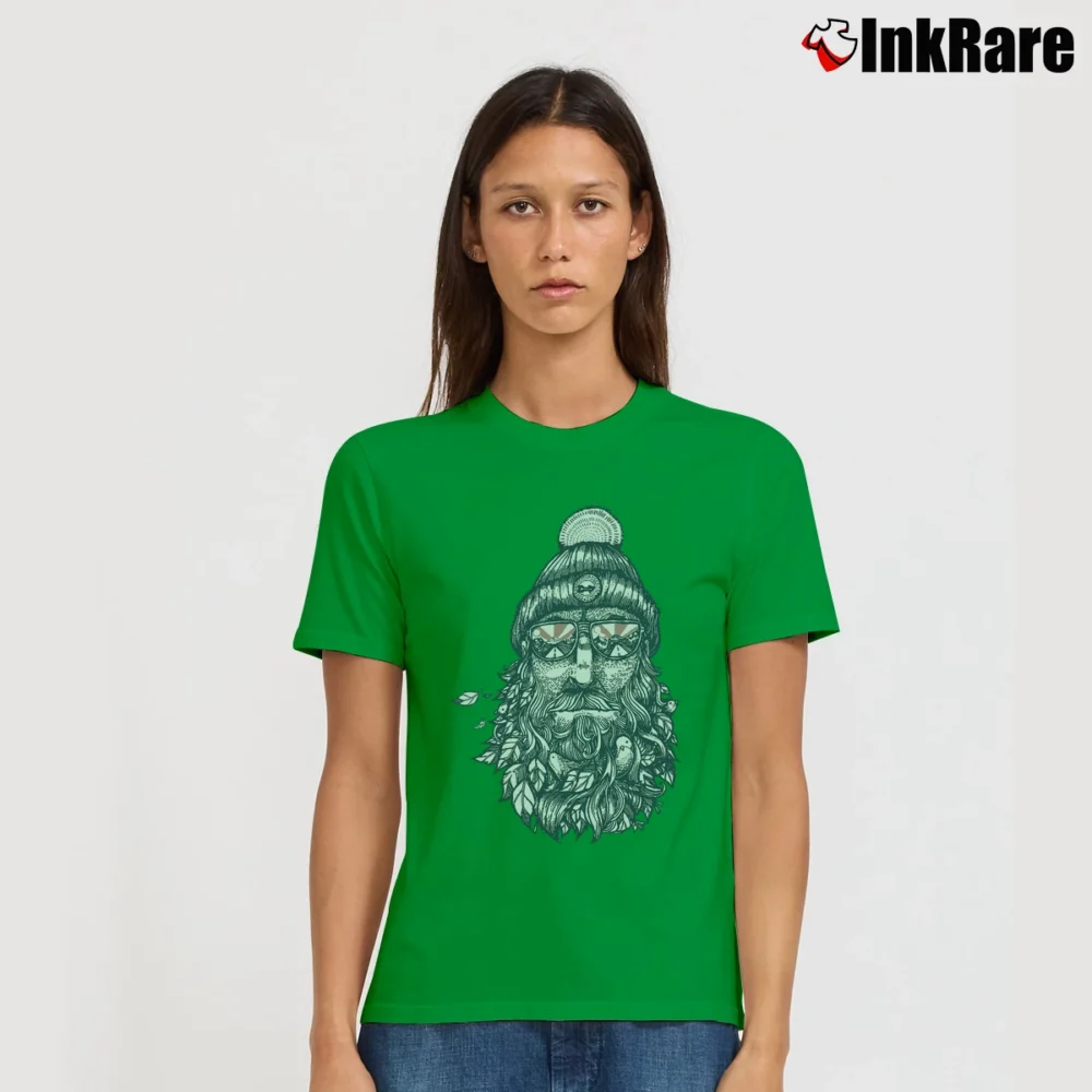 Women’s Captain Bird Beard Meridian Line Signature T-Shirt in irish green | Soft, Flattering Fit