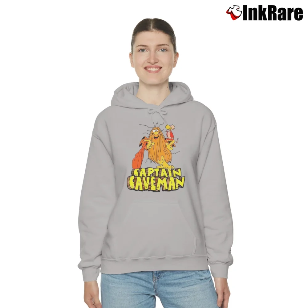 Women’s Captain Caveman Animated 80s TV Show Cozy Hoodie in sport grey | Warm, Structured, Stylish