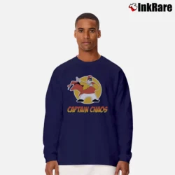 Men’s Captain Chaos Movie Inspired Long-Sleeve Shirt in navy | Sleek, Lightweight, Year-Round Wear