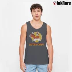 Men’s Captain Chaos Movie Inspired Tank Top in charcoal | Breathable, Active-Friendly Design