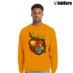 Men’s Captain Falcon F - zero Falcon Punch Crewneck Sweatshirt in orange | Cozy Fabric, Clean Style