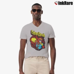 Men’s Captain Falcon F - zero Falcon Punch V-Neck Tee in sport grey | Sharp, Breathable, Everyday Staple