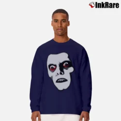 Men’s Captain Howdy Pazuzu Demon The Exorcist Horror Long-Sleeve Shirt in navy | Sleek, Lightweight, Year-Round Wear