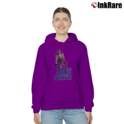 Women’s Captain Jack Sparrow Funny Gym Workout Cozy Hoodie in purple | Warm, Structured, Stylish