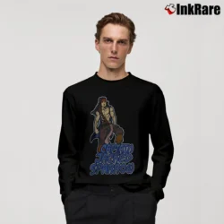 Men’s Captain Jack Sparrow Funny Gym Workout Long-Sleeve Shirt in black | Sleek, Lightweight, Year-Round Wear