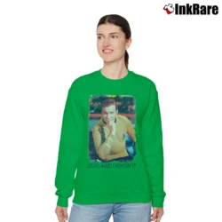 Women’s Captain Kirk Sexy And I Know It Star Trek Relaxed Sweatshirt in irish green | Soft, Laid-Back Vibe