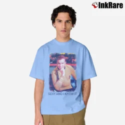 Men’s Captain Kirk Sexy And I Know It Star Trek Classic T-Shirt in light blue | Soft, Breathable Everyday Wear