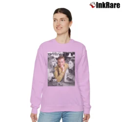 Women’s Captain Kirk Star Trek Graphic Relaxed Sweatshirt in light pink | Soft, Laid-Back Vibe