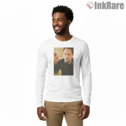 Captain Koons Gold Watch Monologue Shirt on white long sleeve shirt for men graphic tee