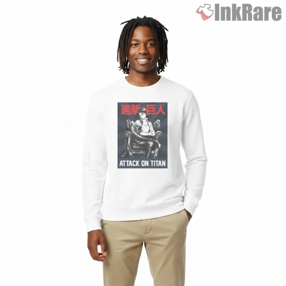 Captain Levi Ackerman Throne Room Anime Shirt on graphic shirt for men graphic tee