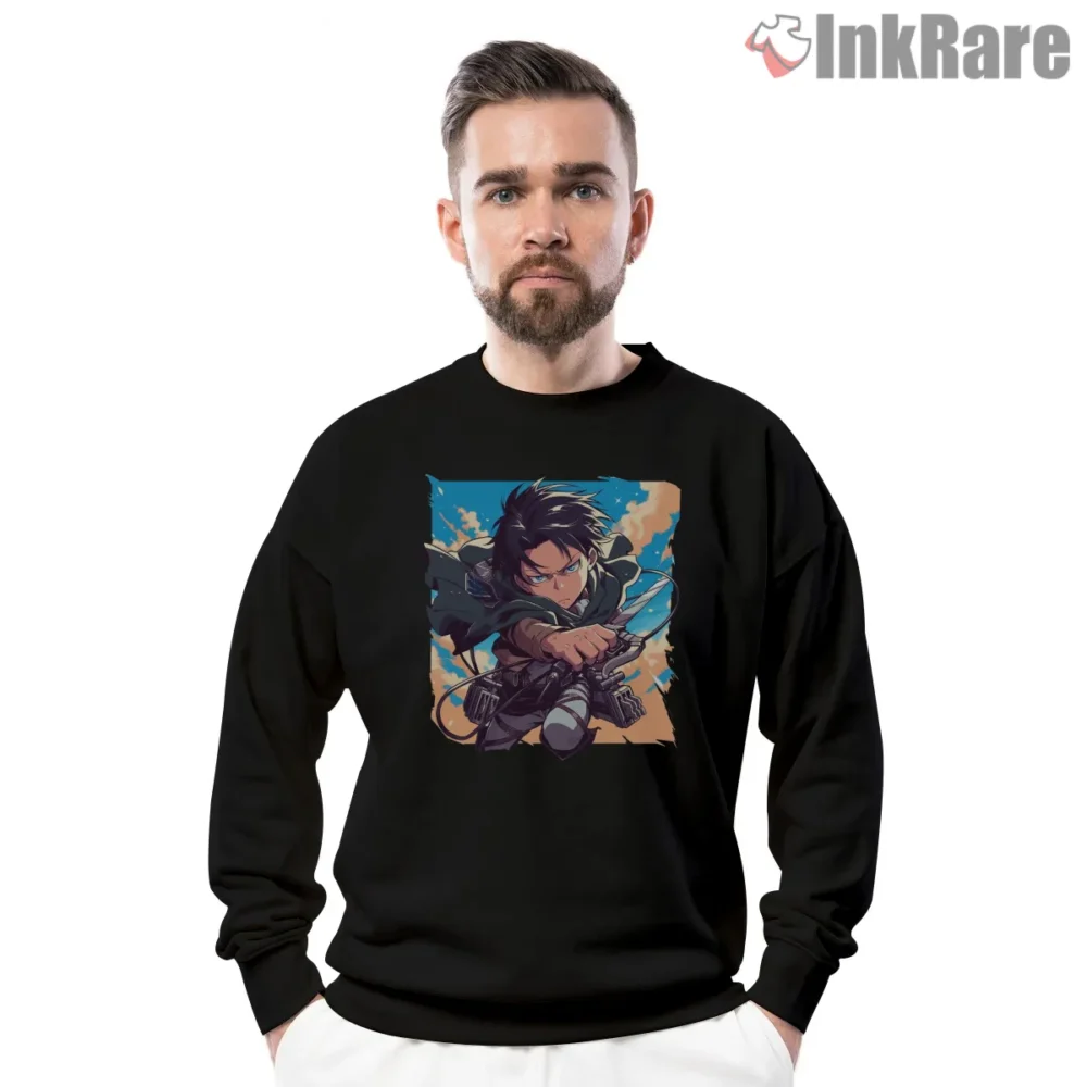 Captain Levi Forward Strike Scout Shirt on graphic shirt for men graphic tee