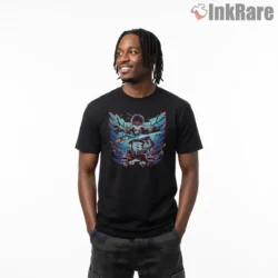 Captain Levi Thunderstrike Dual Blade Shirt on black short sleeve shirt for men graphic tee