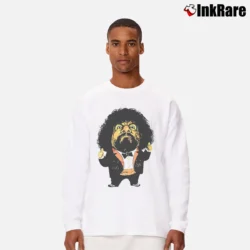Men’s Captain Lou Albano Retro Wrestling Long-Sleeve Shirt in white | Sleek, Lightweight, Year-Round Wear