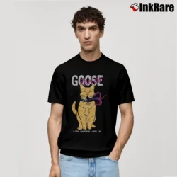 Men’s Captain Marvel Goose Cool Name For A Cat Graphic Classic T-Shirt in black | Soft, Breathable Everyday Wear
