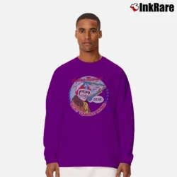 Men’s Captain Midnight Drink Your Ovaltine Novelty Long-Sleeve Shirt in purple | Sleek, Lightweight, Year-Round Wear