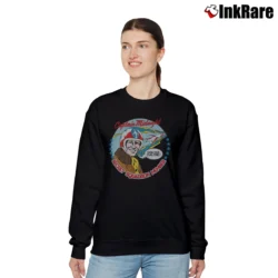 Women’s Captain Midnight Drink Your Ovaltine Novelty Relaxed Sweatshirt in black | Soft, Laid-Back Vibe