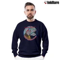 Men’s Captain Midnight Drink Your Ovaltine Novelty Crewneck Sweatshirt in navy | Cozy Fabric, Clean Style