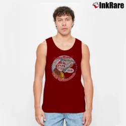 Men’s Captain Midnight Drink Your Ovaltine Novelty Tank Top in maroon | Breathable, Active-Friendly Design