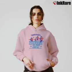 Women’s Captain Morgan Parrot Bay Rum Cozy Hoodie in light pink | Warm, Structured, Stylish
