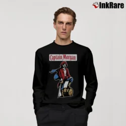 Men’s Captain Morgan Spiced Rum Graphic Long-Sleeve Shirt in black | Sleek, Lightweight, Year-Round Wear