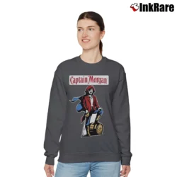 Women’s Captain Morgan Spiced Rum Graphic Relaxed Sweatshirt in charcoal | Soft, Laid-Back Vibe