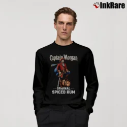 Men’s Captain Morgan Spiced Rum Promo Long-Sleeve Shirt in black | Sleek, Lightweight, Year-Round Wear
