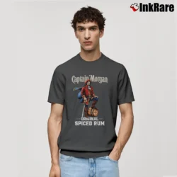 Men’s Captain Morgan Spiced Rum Promo Classic T-Shirt in charcoal | Soft, Breathable Everyday Wear