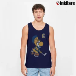 Men’s Captain Roman Yoshi Nintendo Mashup Tank Top in navy | Breathable, Active-Friendly Design