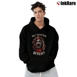 Men’s Captain Spaulding Do I Stutter Funny Quote Pullover Hoodie in black | Cozy, Durable, Modern Fit