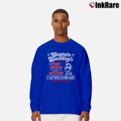 Men’s Captain Spaulding Fried Chicken And Gasoline Long-Sleeve Shirt in royal blue | Sleek, Lightweight, Year-Round Wear