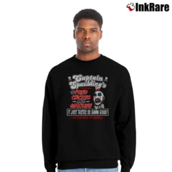Men’s Captain Spaulding Fried Chicken And Gasoline Crewneck Sweatshirt in black | Cozy Fabric, Clean Style