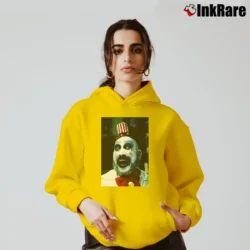 Women’s Captain Spaulding House Of 1000 Corpses Movie Cozy Hoodie in yellow | Warm, Structured, Stylish