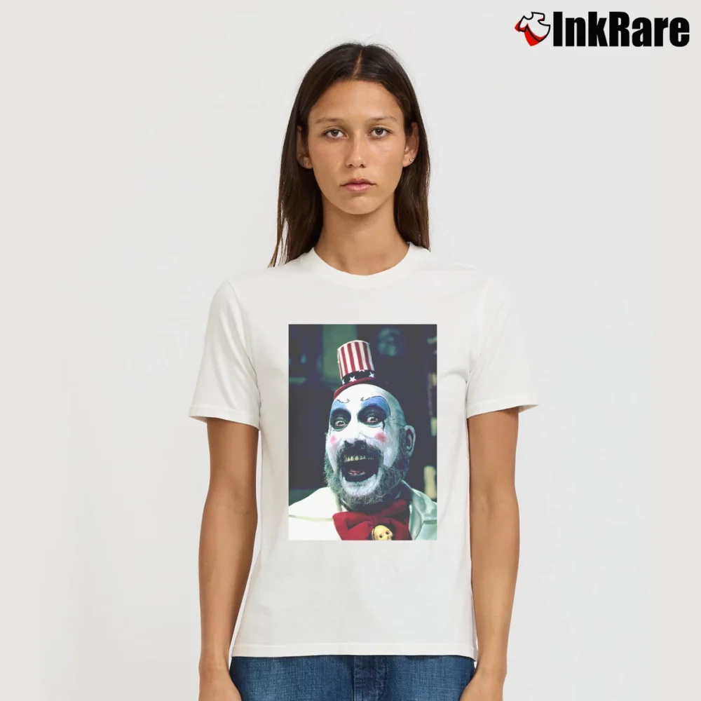 Women’s Captain Spaulding House Of 1000 Corpses Movie Signature T-Shirt in white | Soft, Flattering Fit