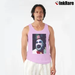 Men’s Captain Spaulding House Of 1000 Corpses Movie Tank Top in light pink | Breathable, Active-Friendly Design