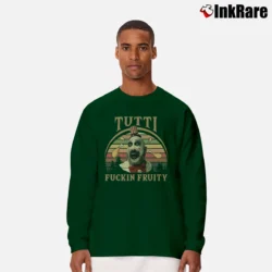 Men’s Captain Spaulding Tutti Fuckin Fruity Horror Long-Sleeve Shirt in forest green | Sleek, Lightweight, Year-Round Wear