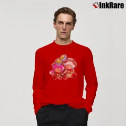 Men’s Captain Toad Super Mario Bros Nintendo Long-Sleeve Shirt in red | Sleek, Lightweight, Year-Round Wear