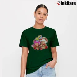 Women’s Captain Toad Super Mario Bros Nintendo Signature T-Shirt in forest green | Soft, Flattering Fit
