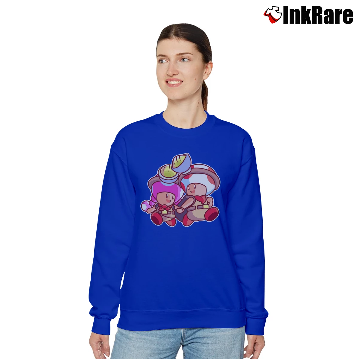 Women’s Captain Toad Super Mario Relaxed Sweatshirt in royal blue | Soft, Laid-Back Vibe