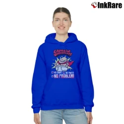 Women’s Captain Underpants No No Pants No Problem Cozy Hoodie in royal blue | Warm, Structured, Stylish