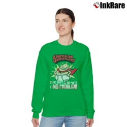 Women’s Captain Underpants No No Pants No Problem Relaxed Sweatshirt in irish green | Soft, Laid-Back Vibe